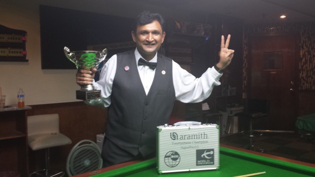 The 2014 United States National Snooker Champion, Ajeya Prabhakar - Photo  SnookerUSA.com