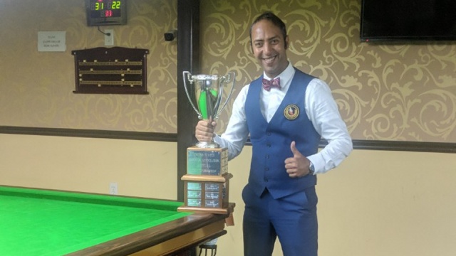 The 2019 United States National Snooker Champion, Ahmed Aly Elsayed - Photo  SnookerUSA.com