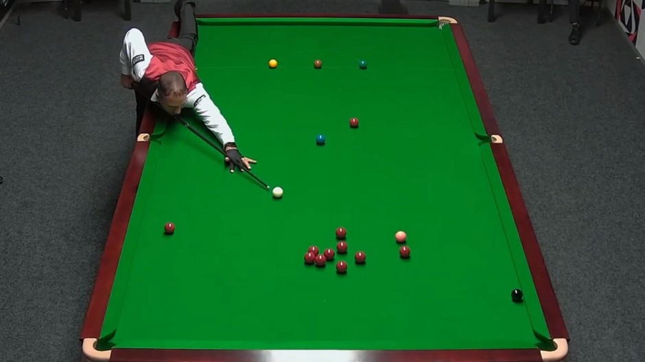 Ahmed Aly Elsayed pictured at play in qualifying for the 2024 British Open in Leicester, England