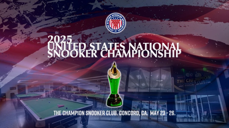 2025 United States National Snooker Championship. The Champion Snooker Club. Concord, CA. May 23-26